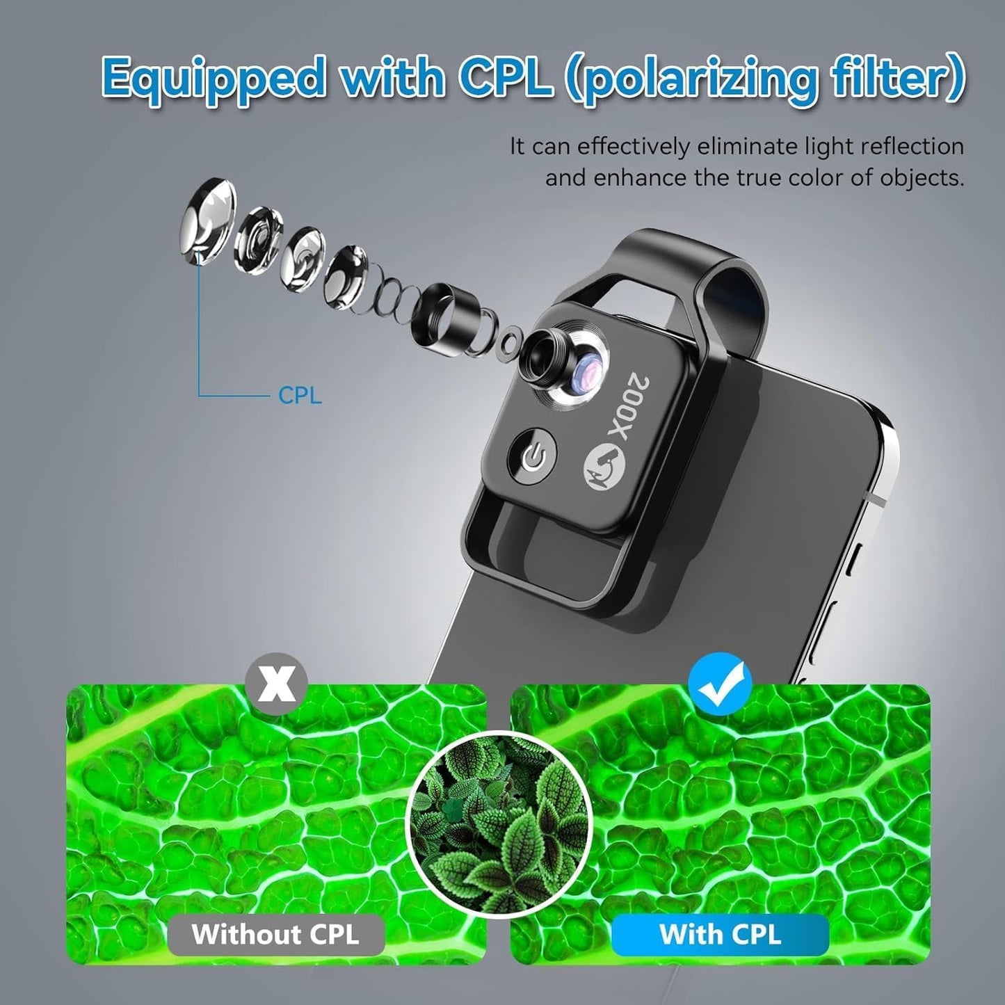 🔥2025 Hot Sale🔥Portable microscope phone lens🔬